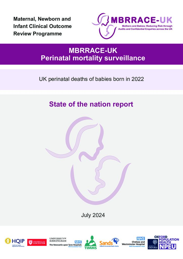 Perinatal Mortality Surveillance Report Mbrrace Uk Hqip