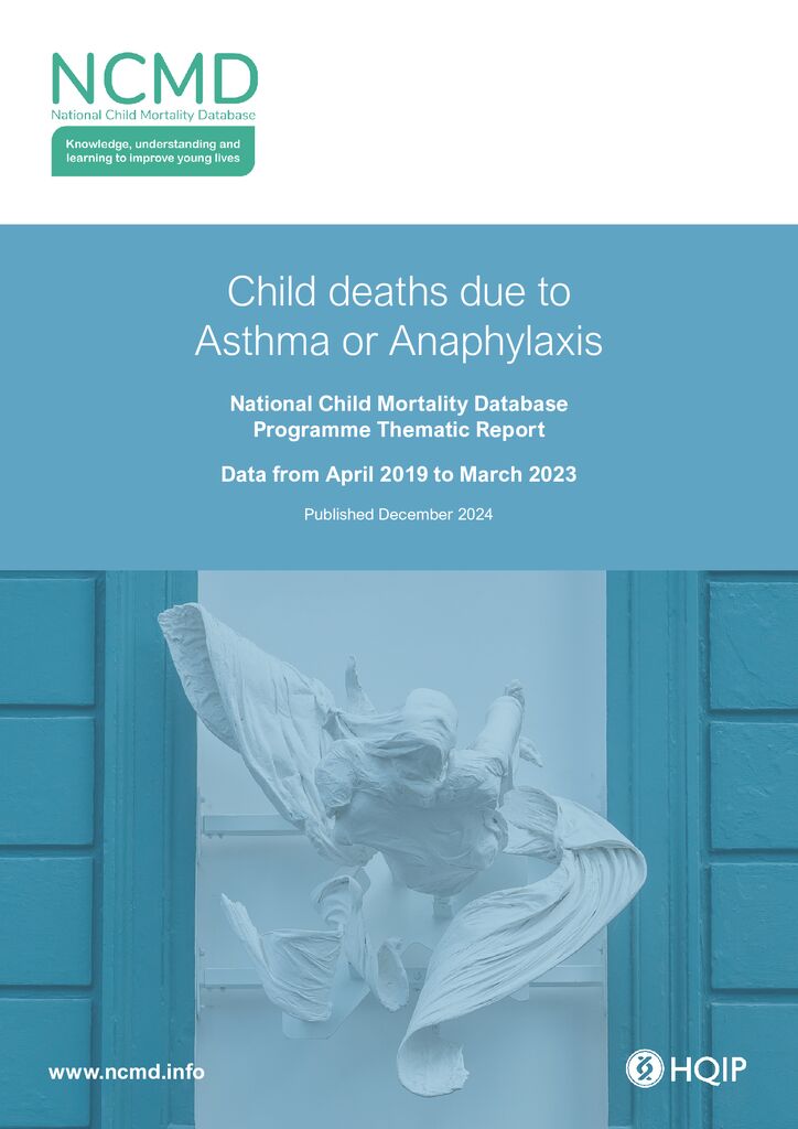 Child deaths due to asthma or anaphylaxis (NCMD) – HQIP